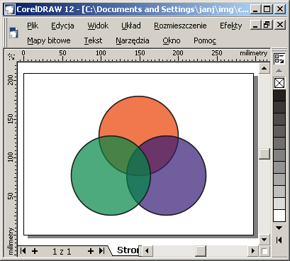 zrzut okna programu graficznego z interpretacją rysunku SVG