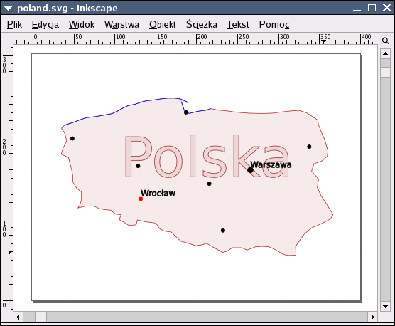 zrzut okna programu graficznego z interpretacją rysunku SVG