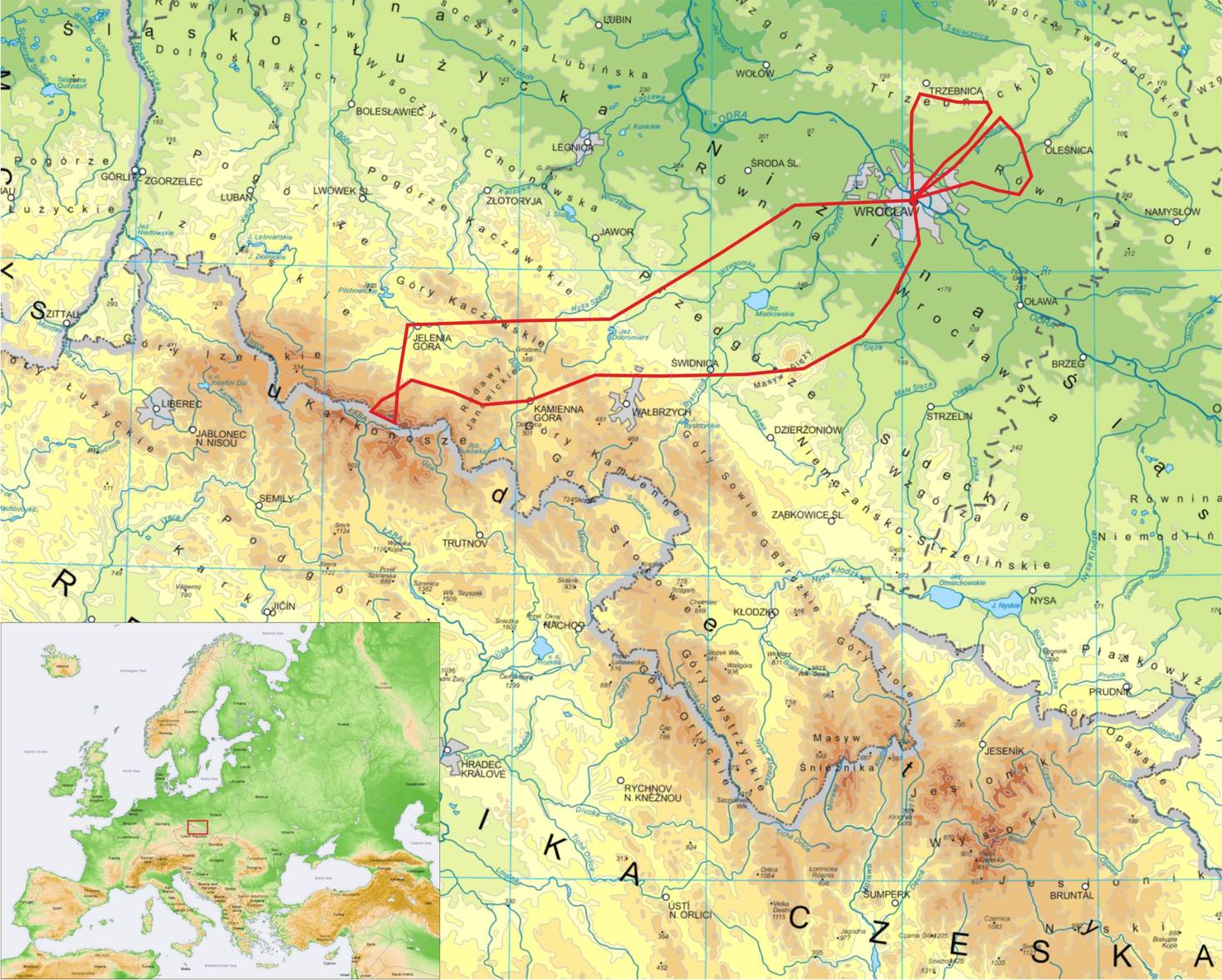 WRB2011 Excursion route