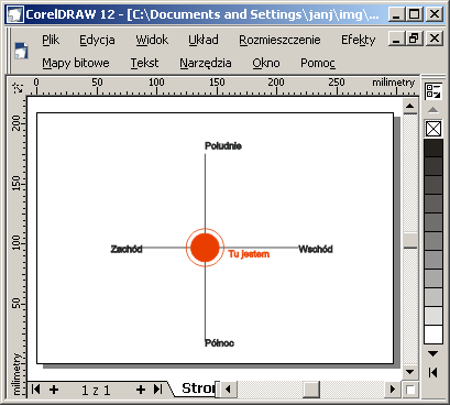 zrzut okna programu graficznego z interpretacją rysunku SVG